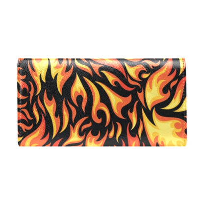 Flame Fire Design Pattern Women's Trifold Wallet