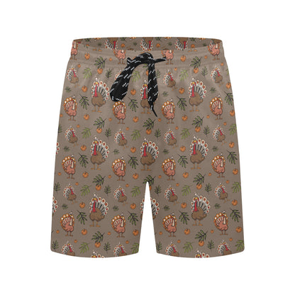Thanksgiving Print Design LKS306 Men's Swim Trunks Beach Shorts