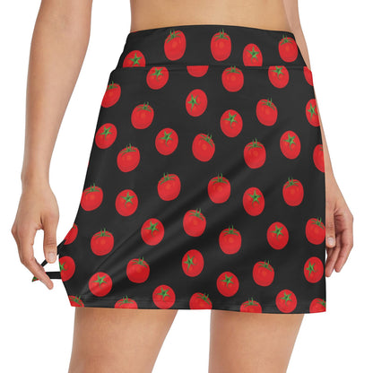 Tomato Print Design LKS305 17" Golf & Pickleball Skort with Pockets