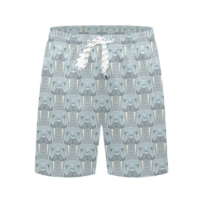 Walrus Print Design LKS402 Men's Swim Trunks Beach Shorts