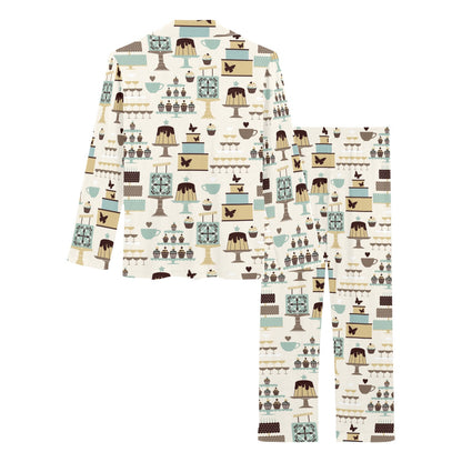 Cake Pattern Print Design 02 Women's Long Pajama Set