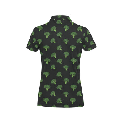 Broccoli Pattern Print Design 04 Women's Polo Shirt