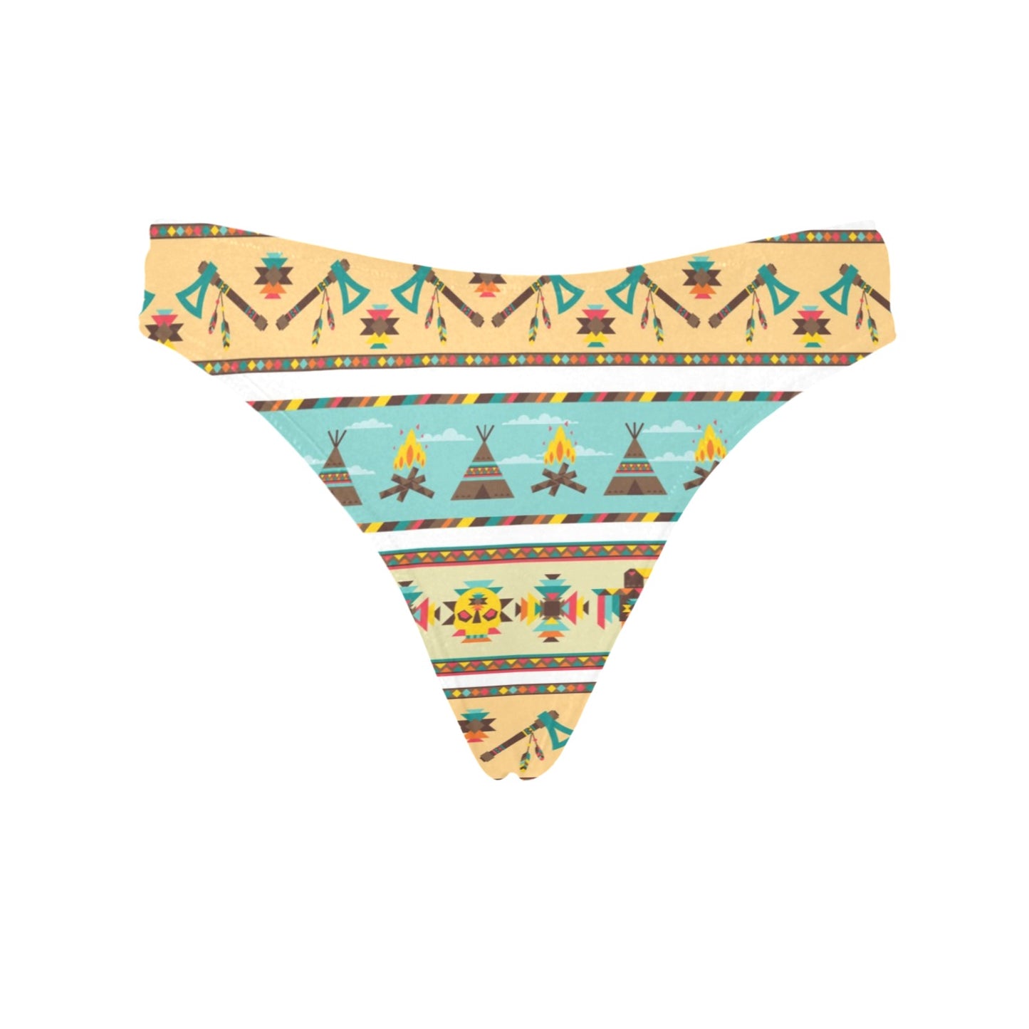 American indian Life Pattern Women's Thongs
