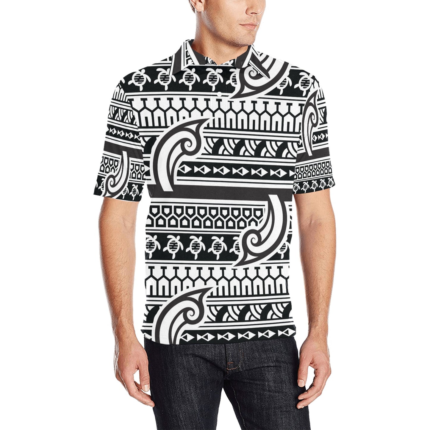 Samoan Style Print Design LKS305 Men Polo Shirt