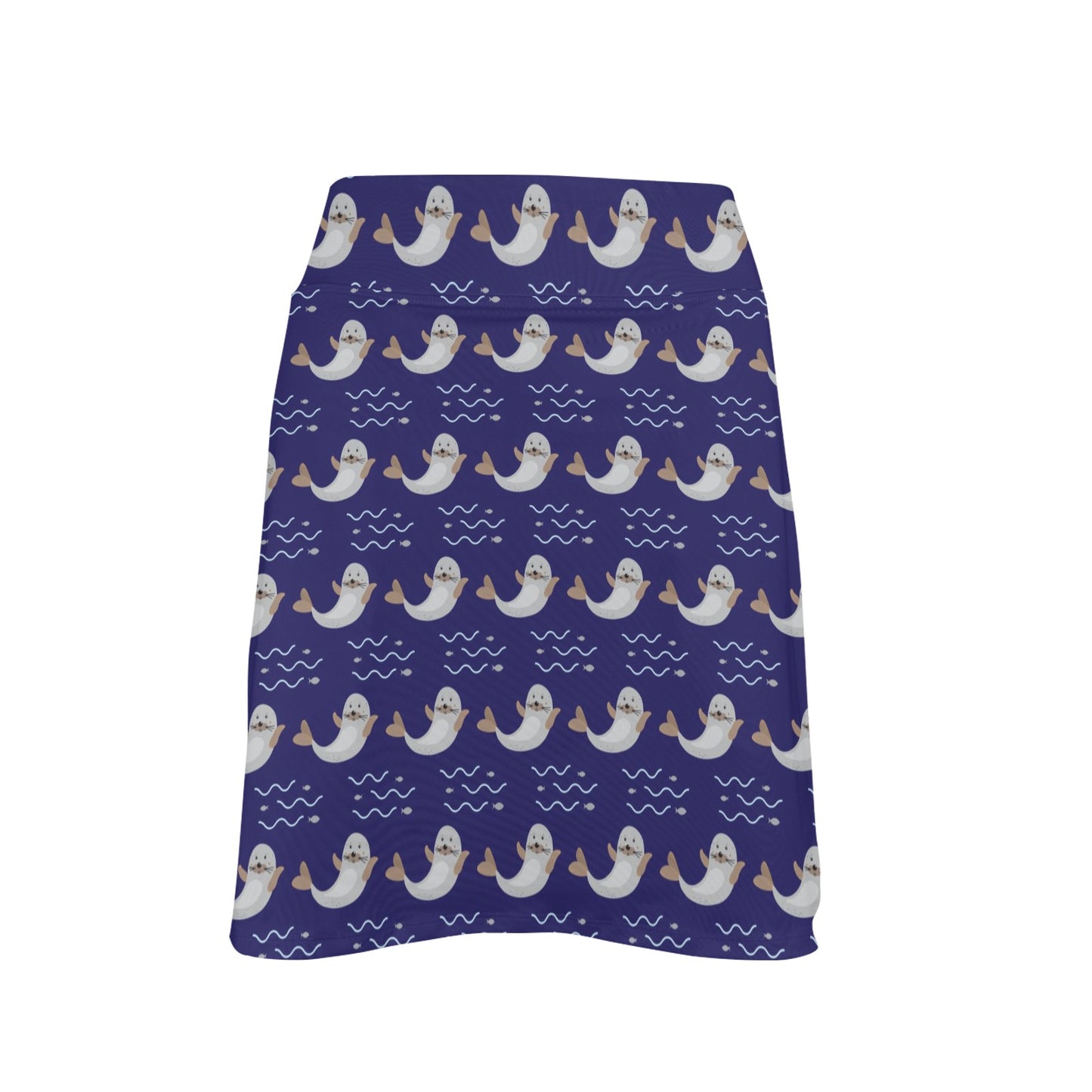 Sea Lion Print Design LKS404 17" Golf & Pickleball Skort with Pockets