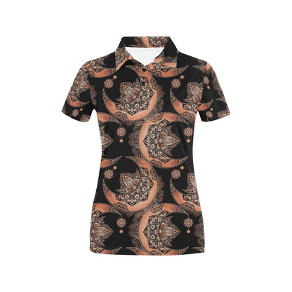 Sun Moon Mandala Women's Polo Shirt