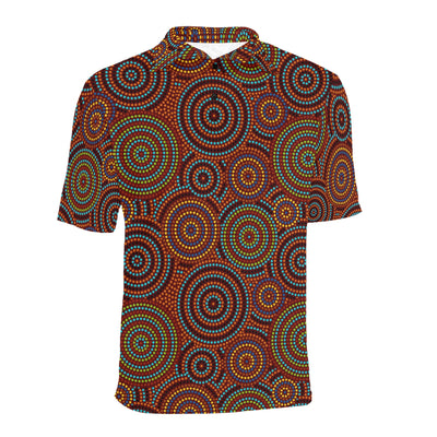 Aboriginal Print Design LKS403 Men Polo Shirt