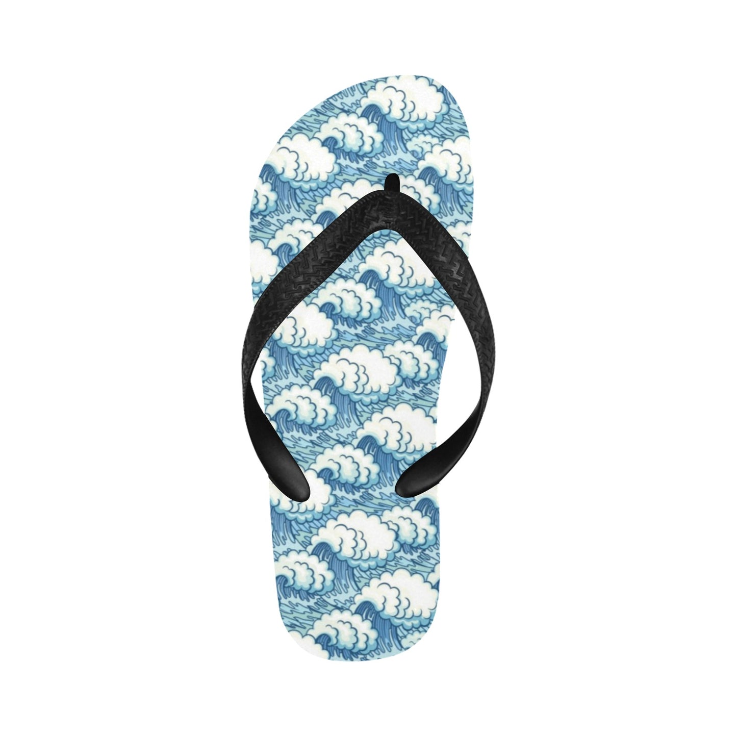 Wave Japan Style Print Design LKS304 Flip Flops