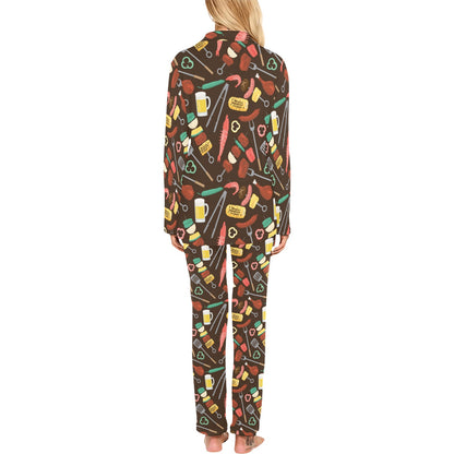 Barbecue Pattern Print Design 05 Women's Long Pajama Set