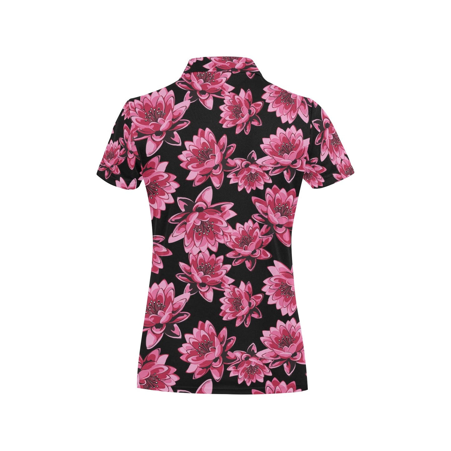 Lotus Pattern Print Design 03 Women's Polo Shirt