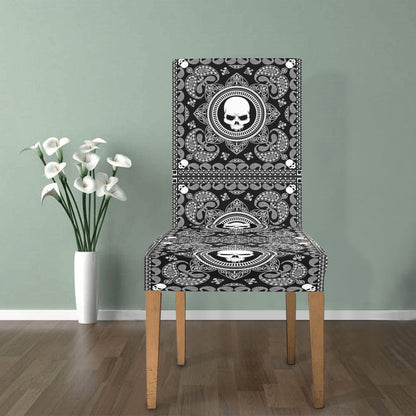 Bandana Skull Print Design LKS303 Dining Chair Slipcover
