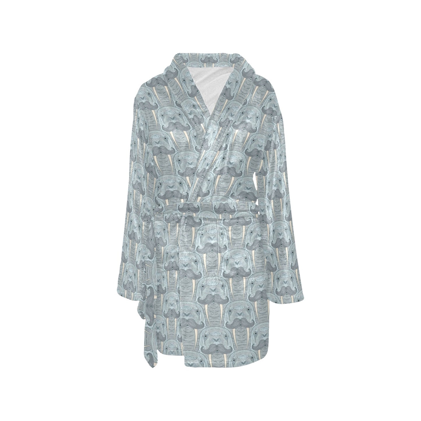 Walrus Print Design LKS402 Women's Fleece Robe