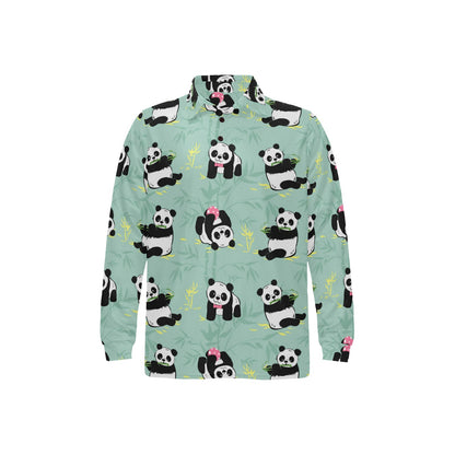 Panda Pattern Print Design A05 Long Sleeve Polo Shirt For Men's