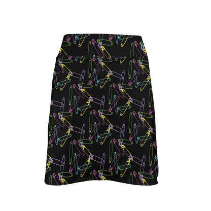 Safety Pin Print Design LKS304 17" Golf & Pickleball Skort with Pockets