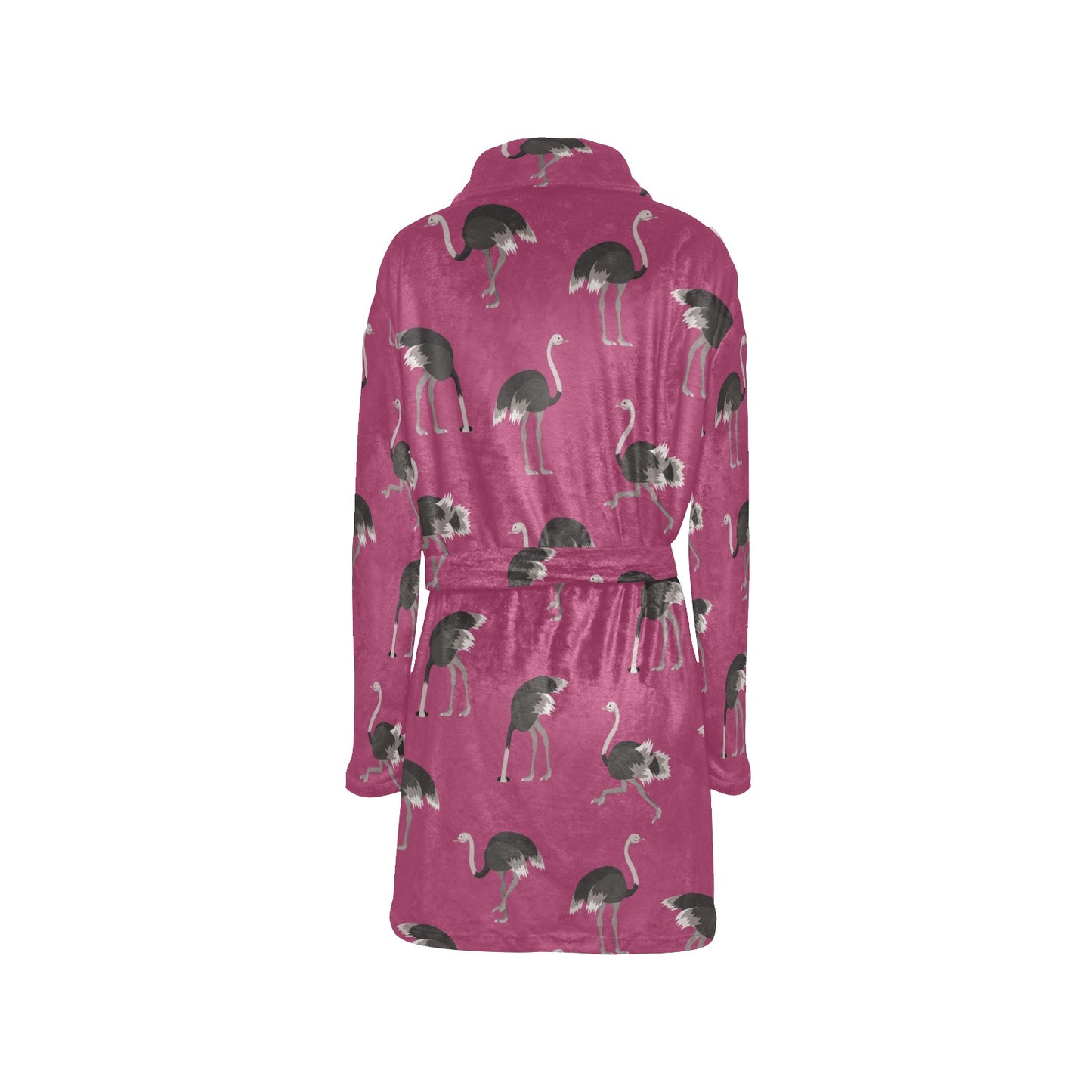 Emu Pattern Print Design 02 Women's Fleece Robe