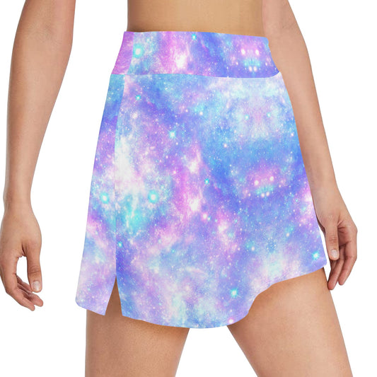 Galaxy Stardust Pastel Color Print 17" Golf & Pickleball Skort with Pockets