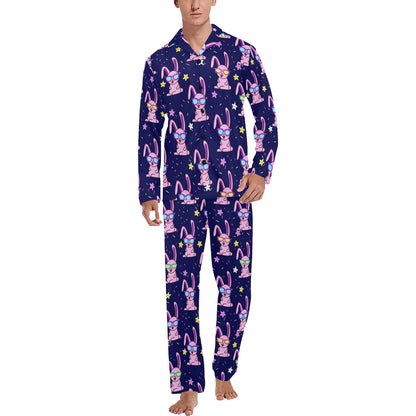 Rabbit Baby Pattern Print Design RB015 Men's Long Pajama Set