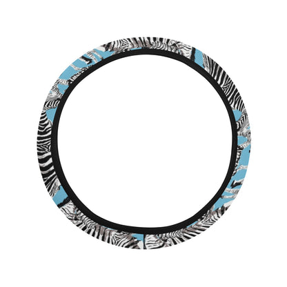 Zebra Print Design LKS305 Steering Wheel Cover with Elastic Edge