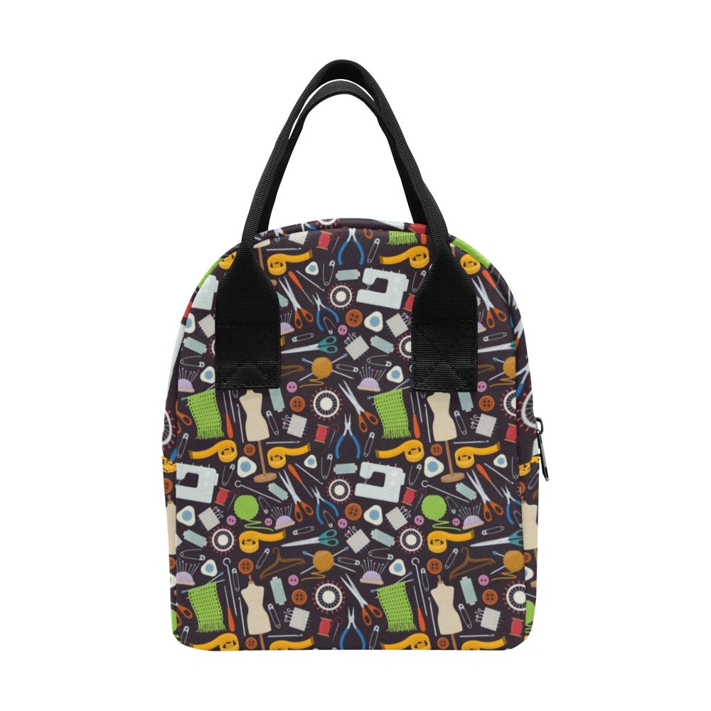 Sewing Equipment Print Design LKS308 Insulated Lunch Bag