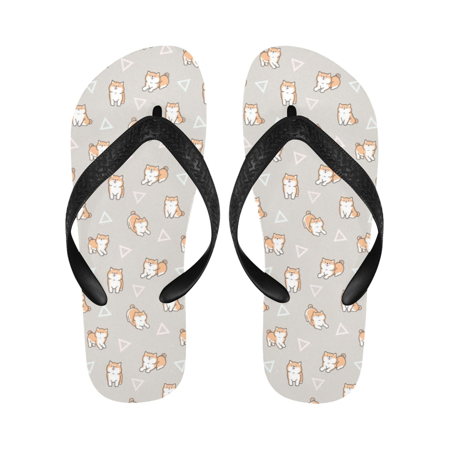 Shiba Inu Print Design LKS307 Flip Flops