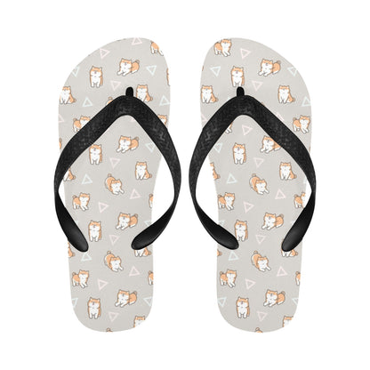 Shiba Inu Print Design LKS307 Flip Flops