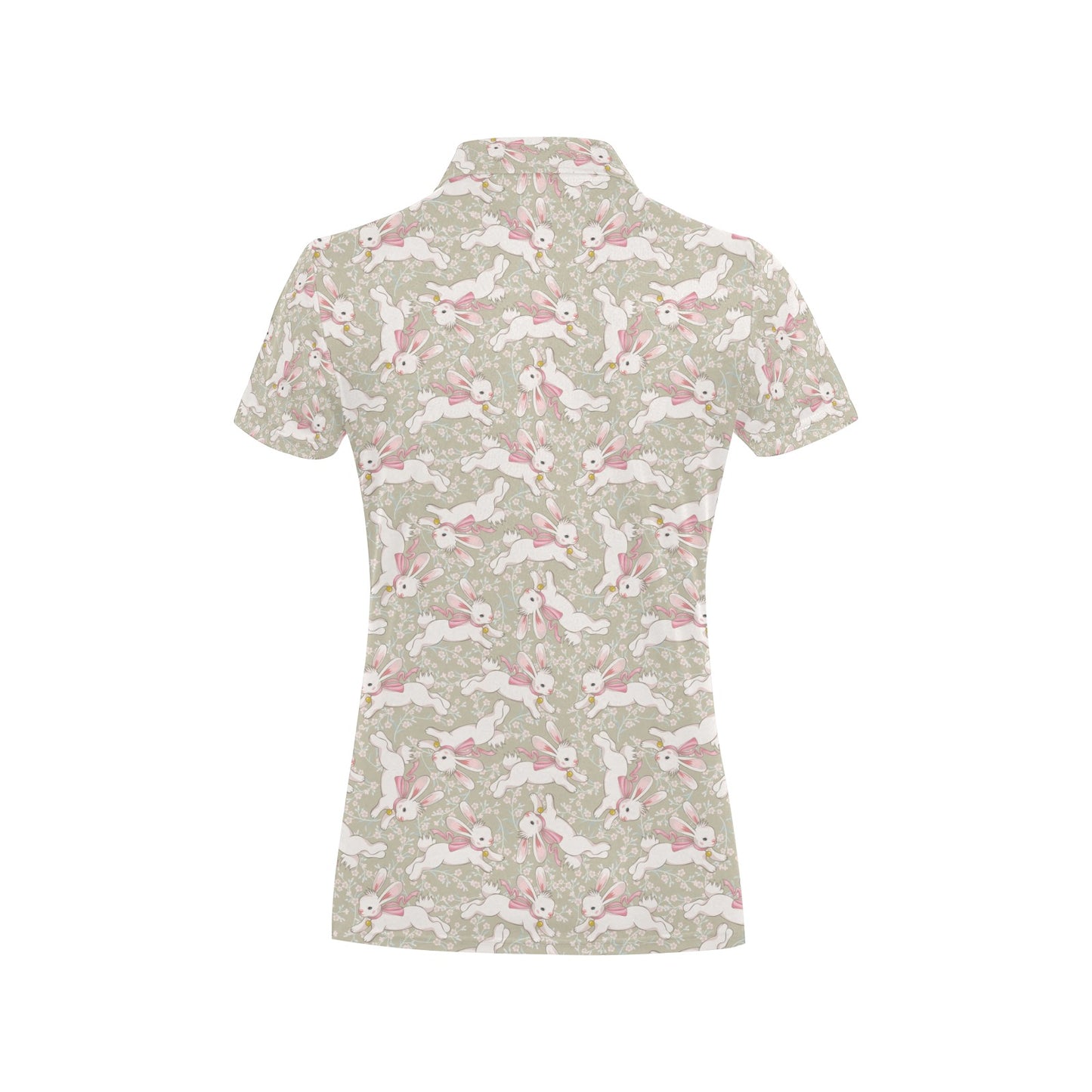 Bunny Pattern Print Design 06 Women's Polo Shirt
