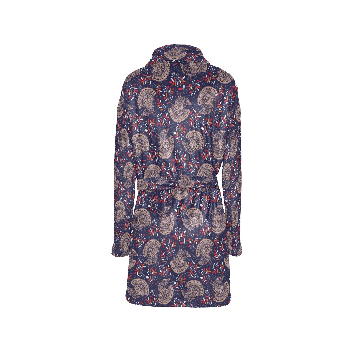 Turkey Print Design LKS401 Women's Fleece Robe