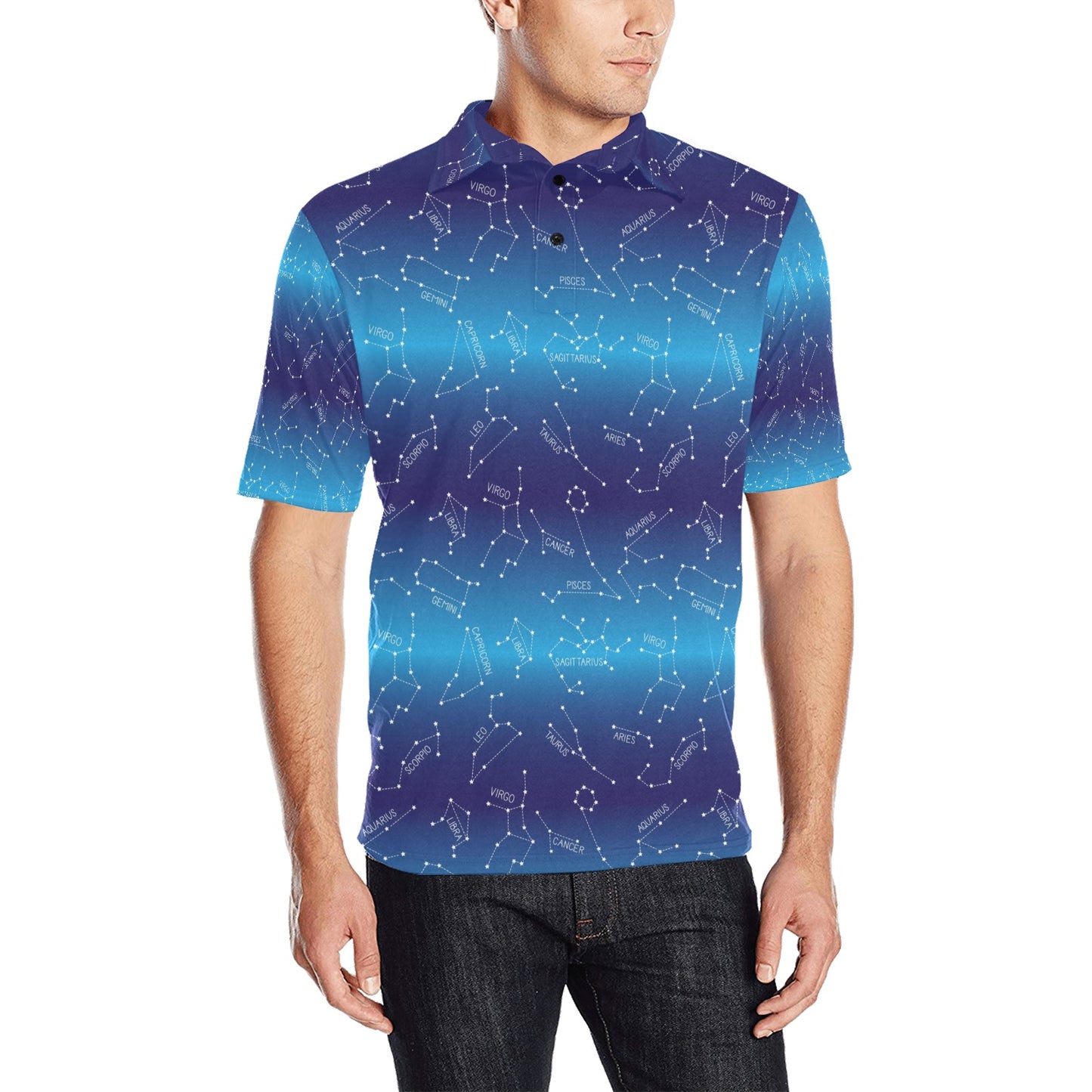 Virgo Print Design LKS302 Men Polo Shirt