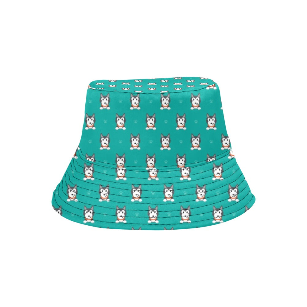 Siberian Huskies Print Design LKS304 Unisex Bucket Hat