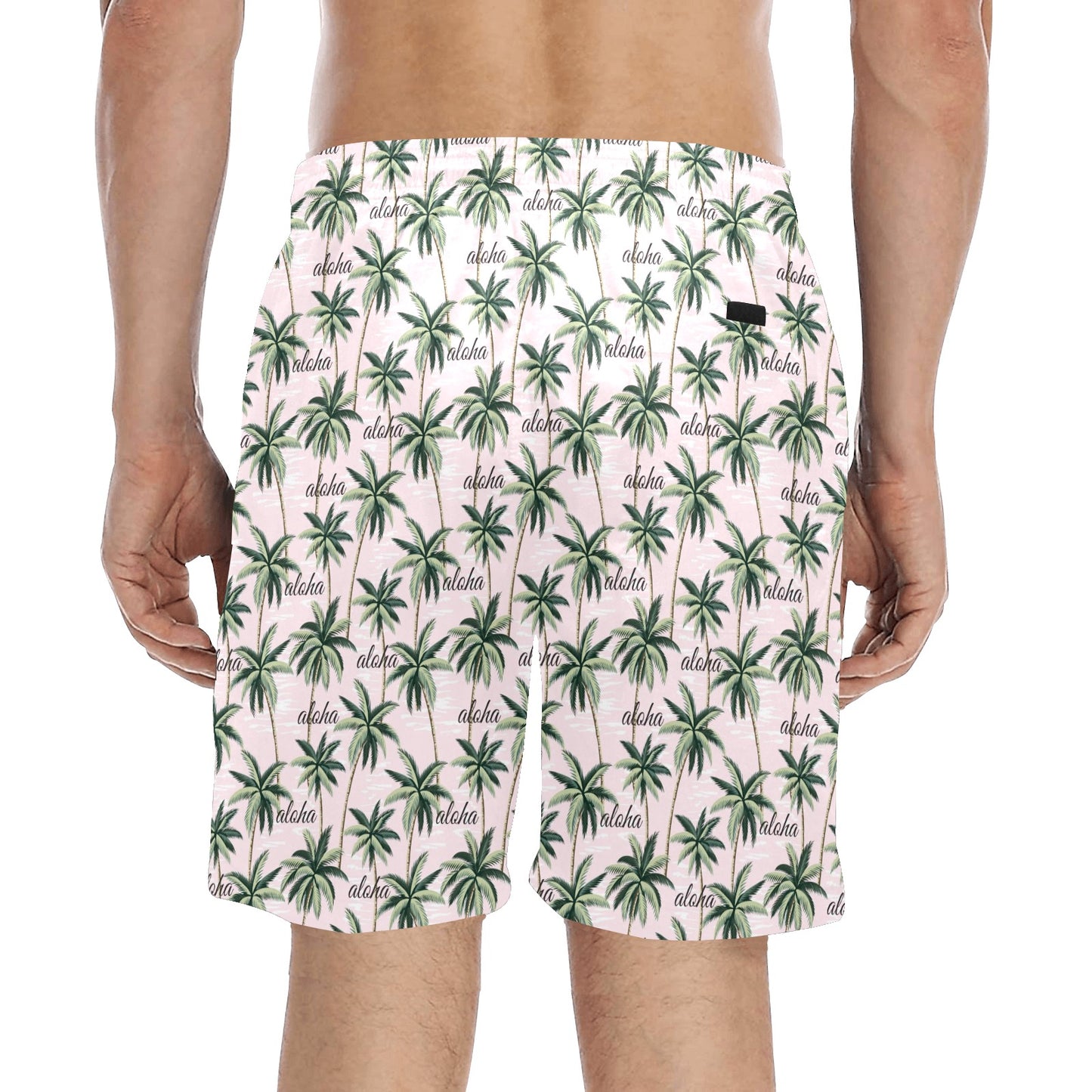 Aloha Beach Pattern Design Themed Print Men's Swim Trunks Beach Shorts