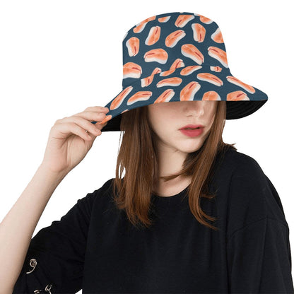 Salmon Steak Print Design LKS306 Unisex Bucket Hat