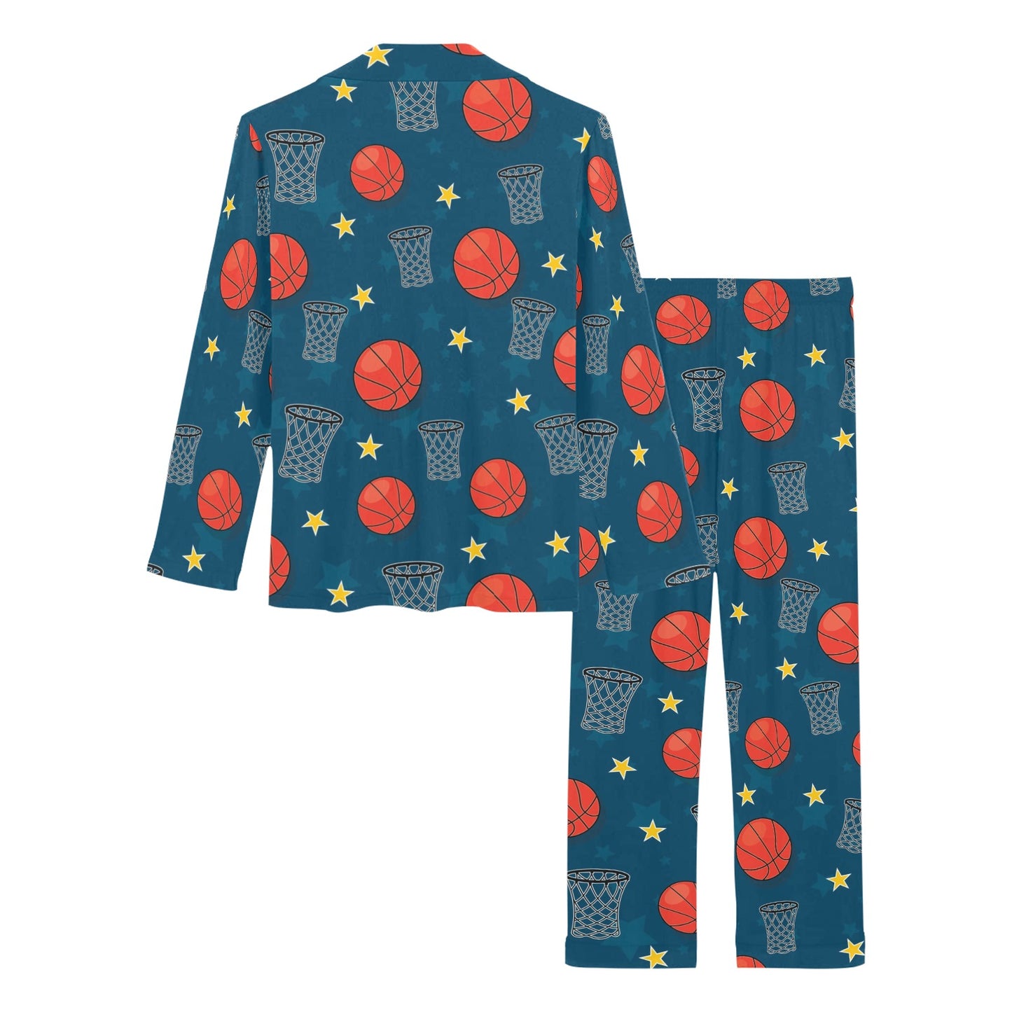 Basketball Classic Print Pattern Women's Long Pajama Set