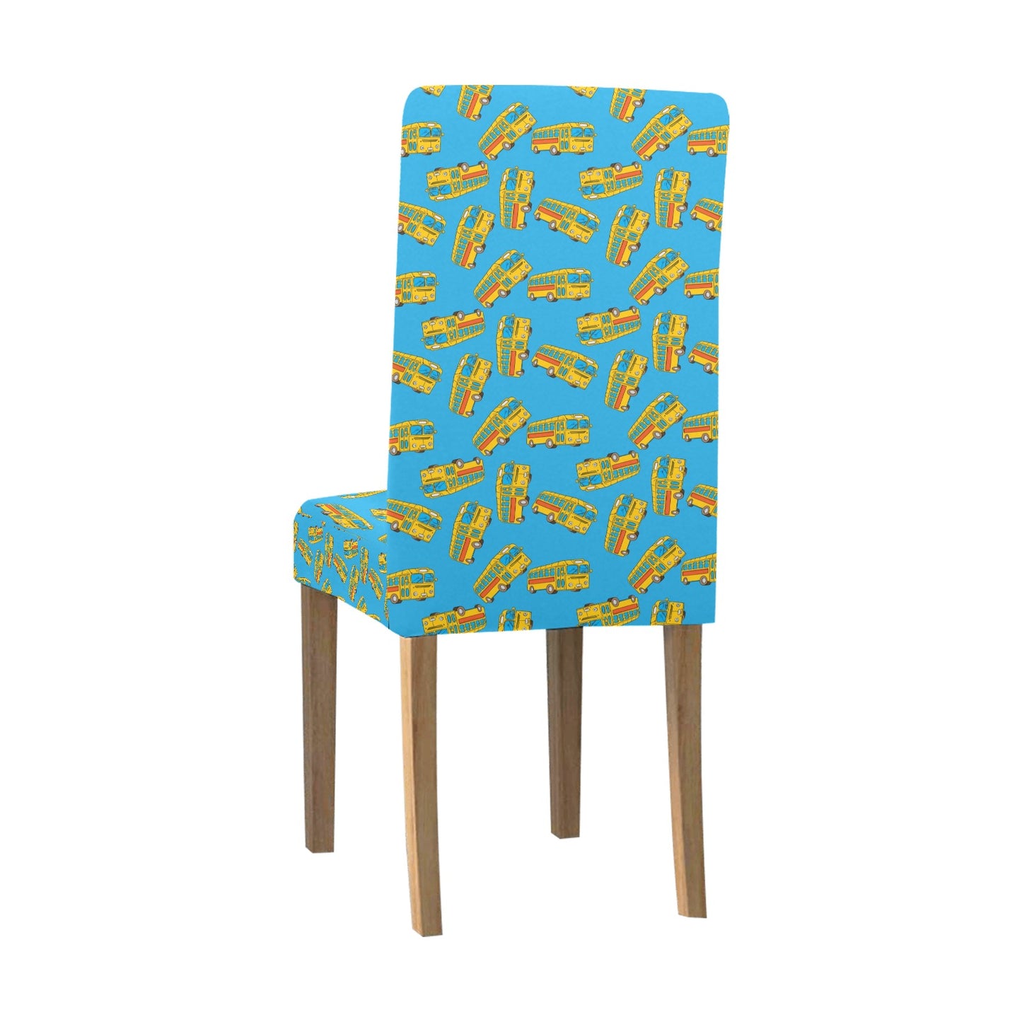 School Bus Print Design LKS302 Dining Chair Slipcover