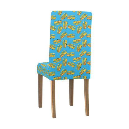 School Bus Print Design LKS302 Dining Chair Slipcover