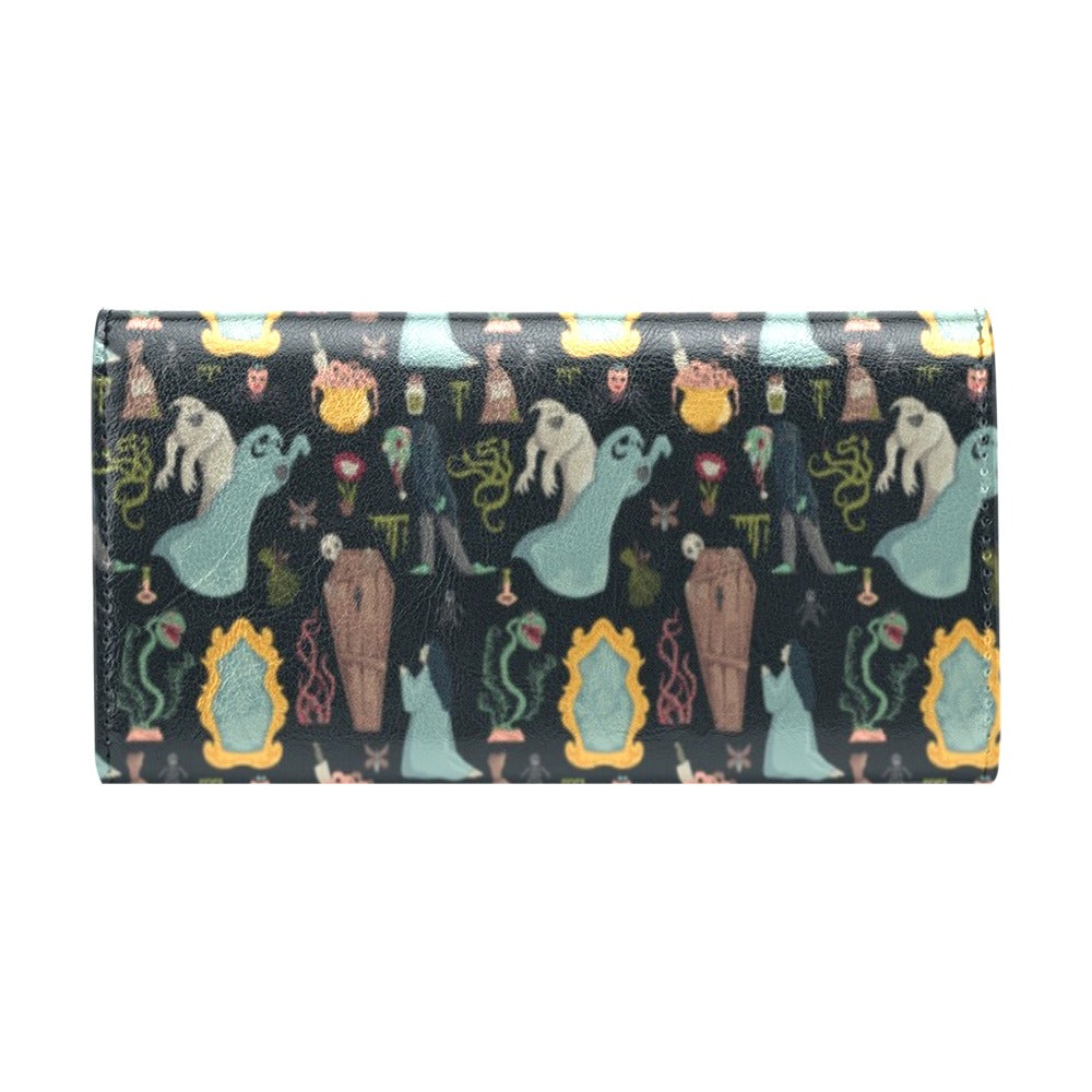 Creepy Print Design LKS303 Women's Trifold Wallet