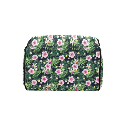 Hibiscus Tropical Print Design LKS309 Diaper Bag Backpack