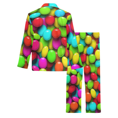 Candy Pattern Print Design CA03 Men's Long Pajama Set
