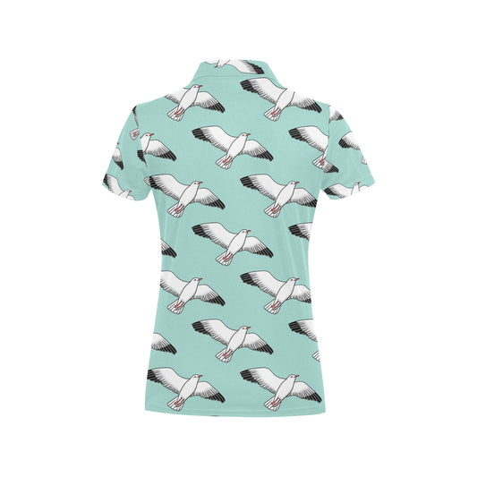 Pigeon Pattern Print Design 02 Women's Polo Shirt