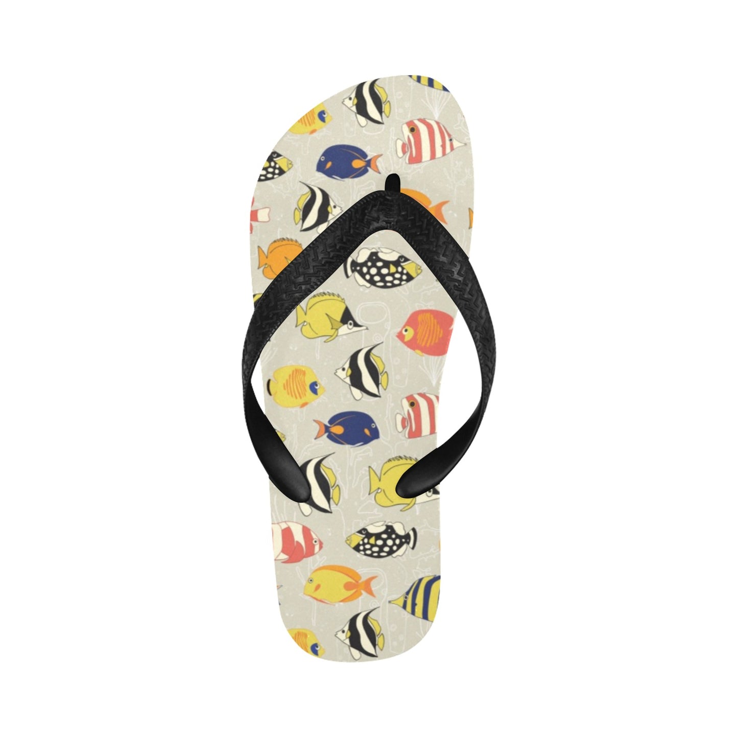 Angelfish Print Design LKS401 Flip Flops