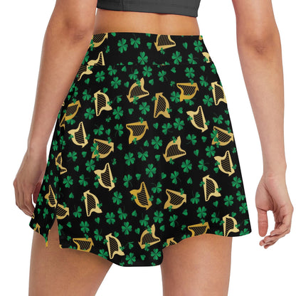 Harp Print Design LKS402 17" Golf & Pickleball Skort with Pockets