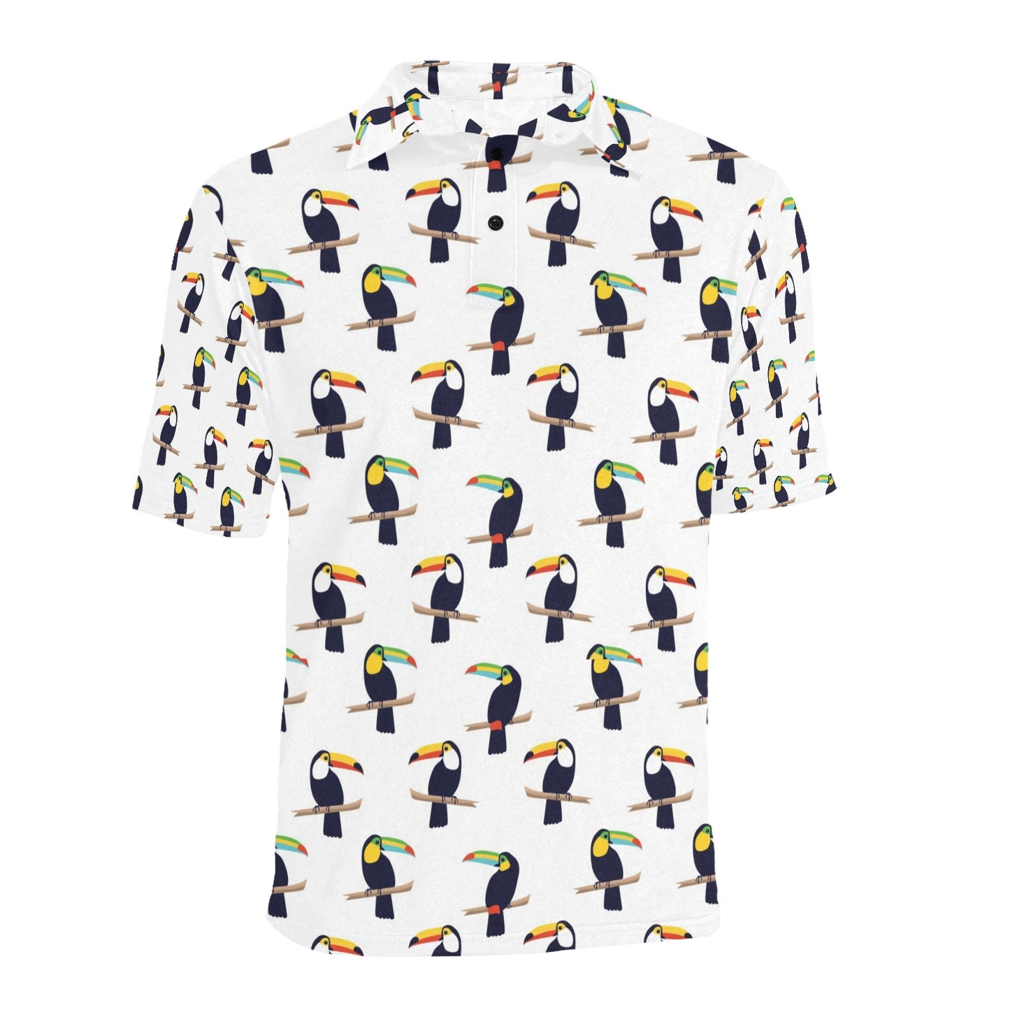 Toucan Print Design LKS305 Men Polo Shirt