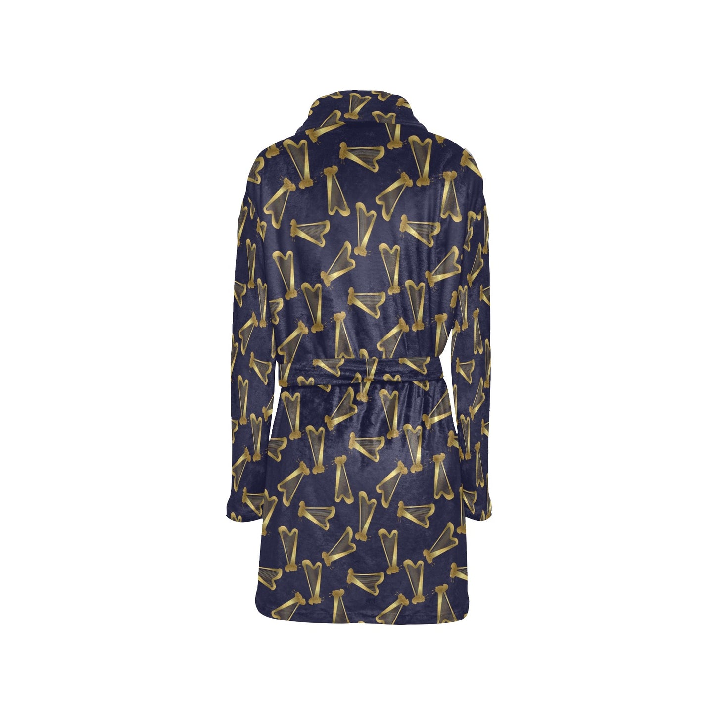 Harp Print Design LKS401 Women's Fleece Robe