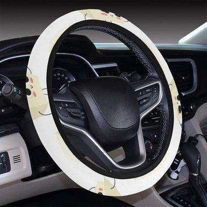 Tofu Print Design LKS301 Steering Wheel Cover with Elastic Edge