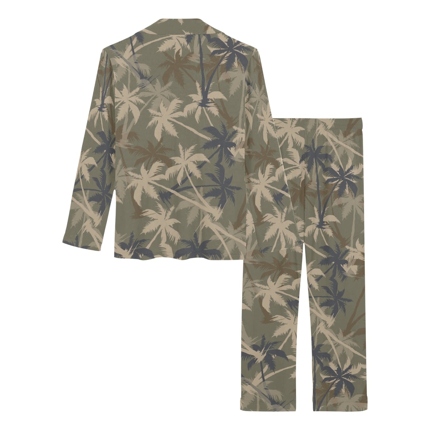 Palm Tree camouflage Women's Long Pajama Set