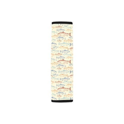 Salmon Fish Print Design LKS302 Car Seat Belt Cover