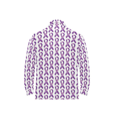 Pancreatic cancer Pattern Print Design A01 Long Sleeve Polo Shirt For Men's