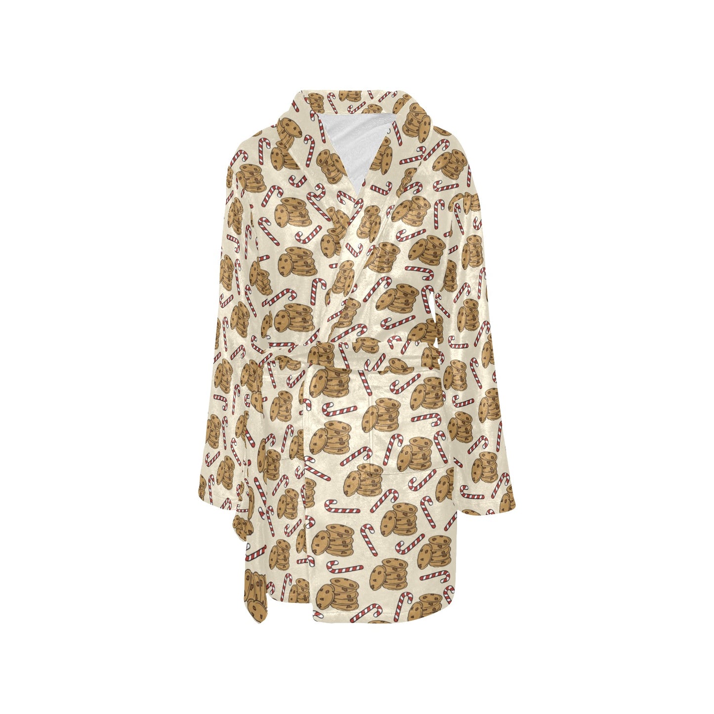 Cookie Pattern Print Design 04 Women's Fleece Robe
