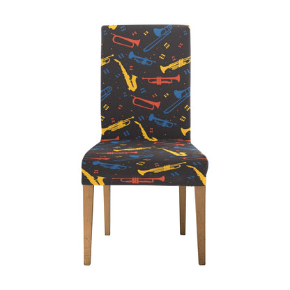Saxophone Print Design LKS407 Dining Chair Slipcover
