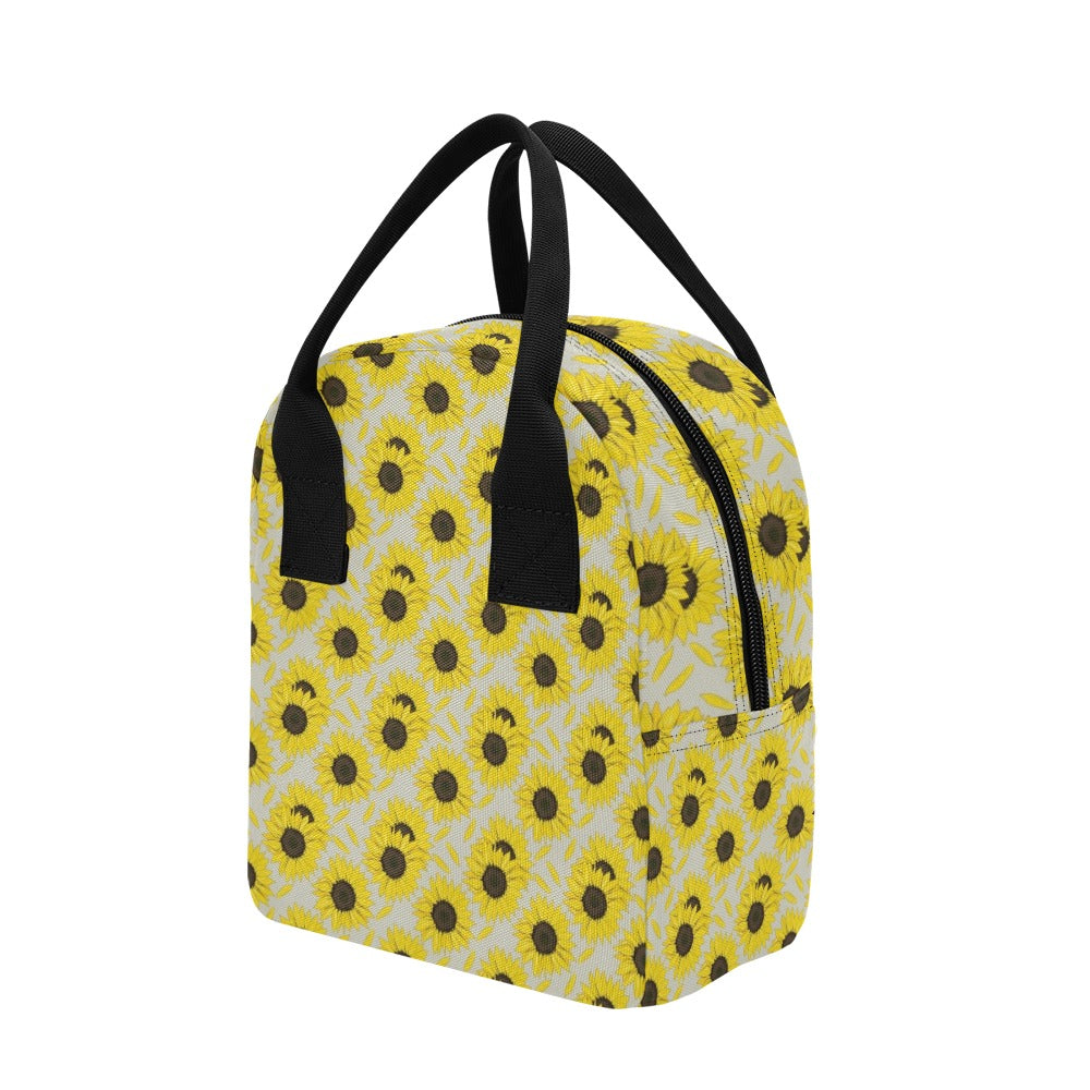 Sunflower Print Design LKS309 Insulated Lunch Bag