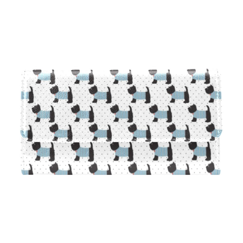 Scottish Terriers Print Design LKS3012 Women's Trifold Wallet